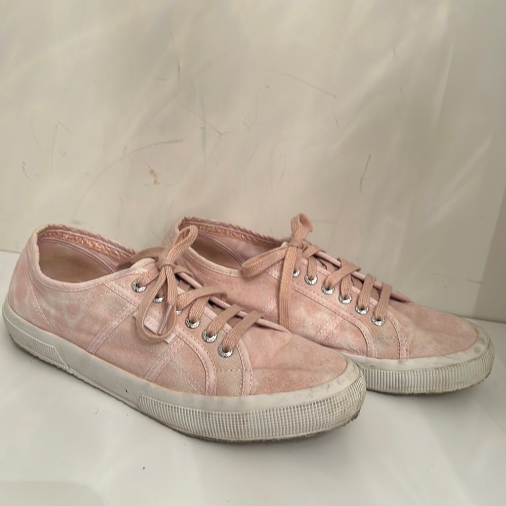 Superga pink tie-dye sneakers